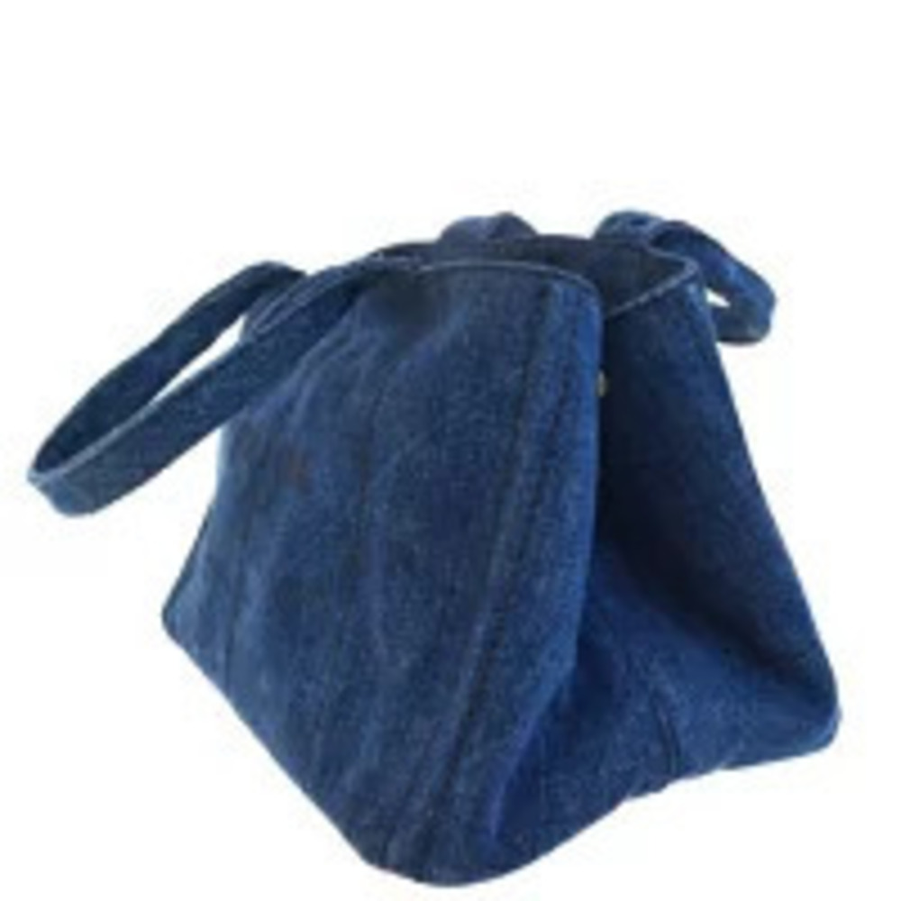 Prada Bag Blue Canvas Canapa Denim Handbag Shoulder Blue